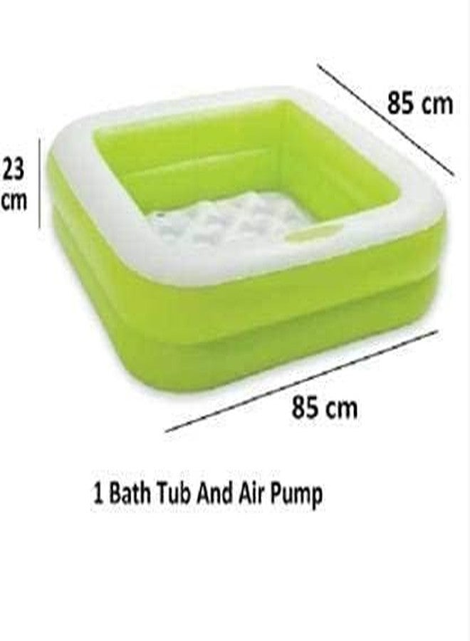 GONIPIMI Swimming Pool for Kids | Inflatable Sunset Glow Round Colourful Ring Baby Pool Portable Baby Bath tub | Indoor & Outdoor Swimming Pool for Kids (Multi Color) (Square 34 inch, 3ft) - Image 4
